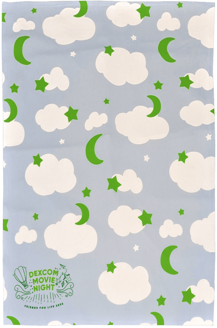 Cotton Double Cloth Muslin Clouds Printed Swaddle Fabric