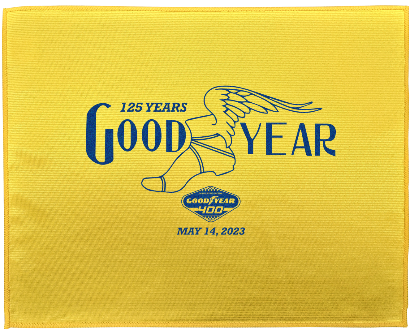 Good year text on yellow color cloth
