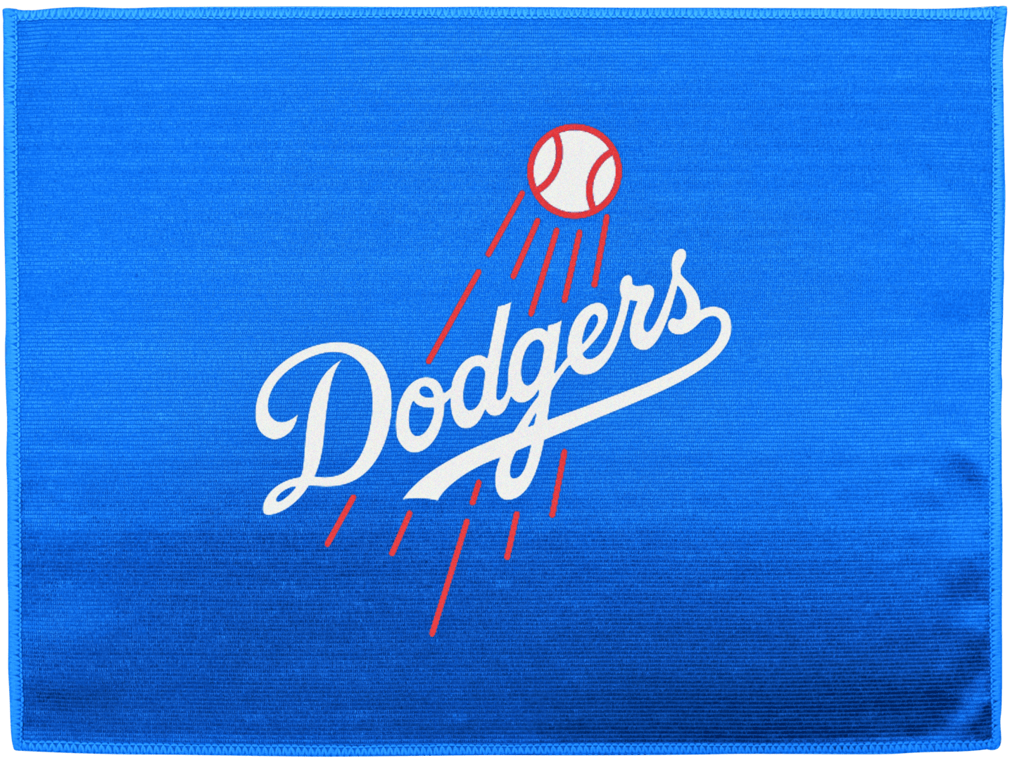 Dodgers text on blue color cloth