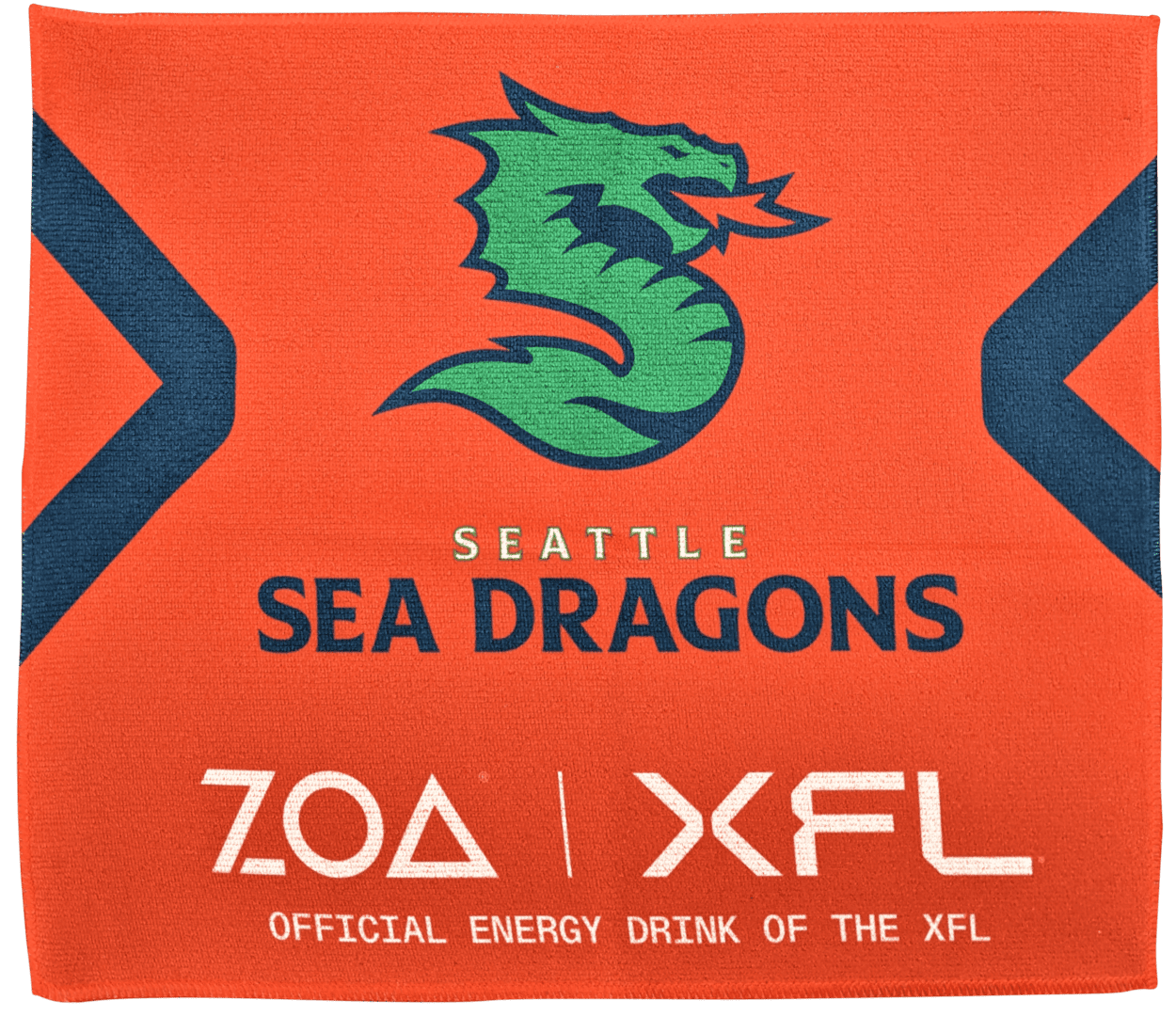Seattle sea dragons text printed on a cloth