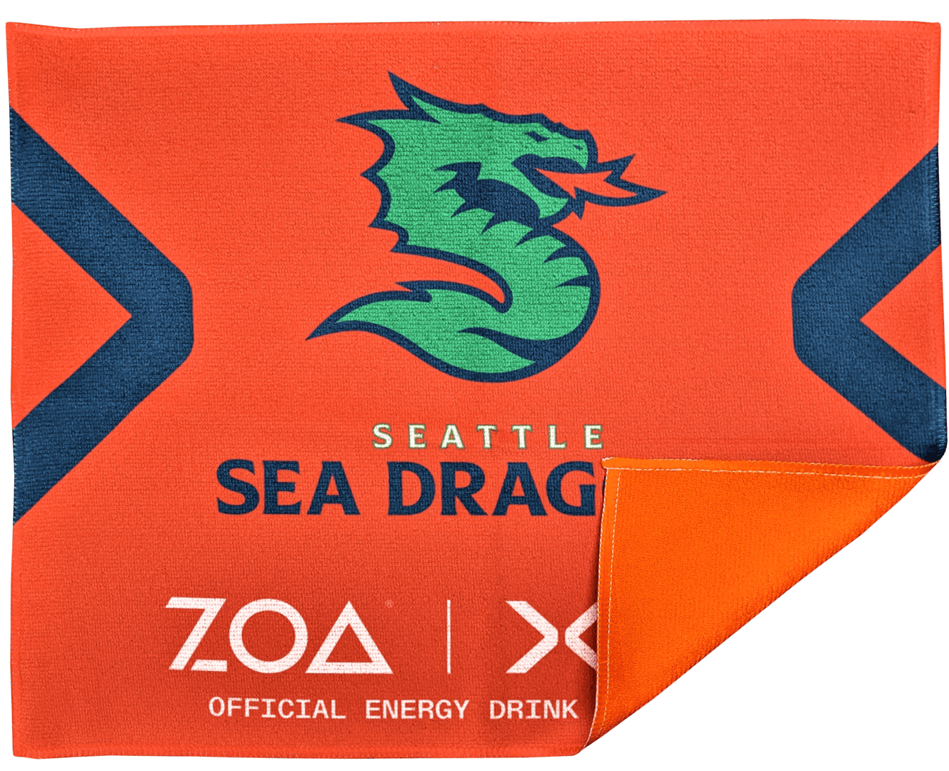 Seattle sea dragon text printed on a cloth
