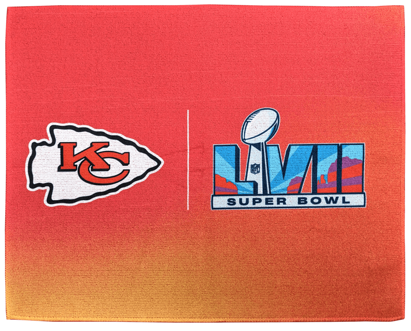 Super bowl text printed on a cloth